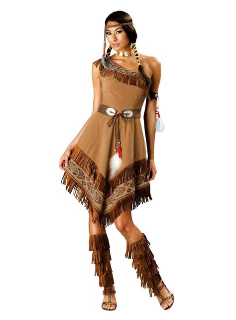 http://t1.gstatic.com/images?q=tbn:ANd9GcQX71n2DstGL7_ZCZuPCU_0cwRWZshRA-P3ZIf1Sit9OzFUqrPt Indian Girl Costumes, Indian Halloween Costumes, Carnaval Make-up, Native American Clothing, Wilde Westen, Holloween Costume, American Clothing, Women's Costumes, Native American Indians