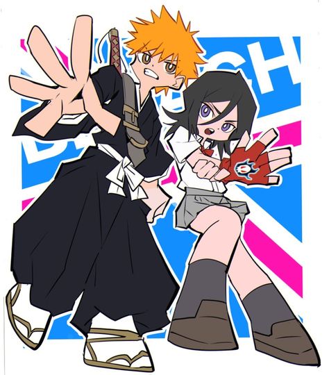 Ichigo Rukia, Bleach Rukia, Ichigo Y Rukia, Bleach Funny, Ichigo And Rukia, Rukia Kuchiki, Bleach Anime Art, Bleach Fanart, Bleach Characters