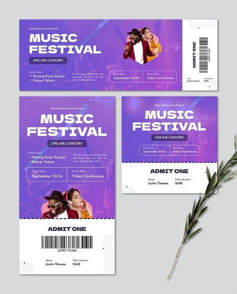 Ticket Design Ideas Creative, E Ticket Design, E Ticket, Social Media Advertising Design, Ticket Design, Ticket Template, Vector Shapes, Admit One, Professional Design