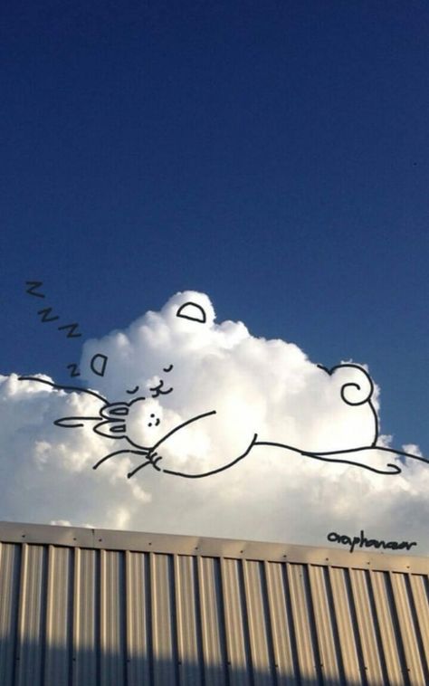 Cloud Illustrations, Cloud Illustration, Drawing Ideas List, Cute Blue Wallpaper, Cute Love Memes, Dreamy Artwork, Cute Cat Drawing, Cloud Art, Cloud Wallpaper