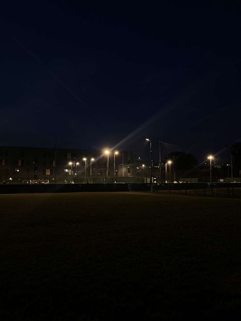 Football Pitch At Night, Dark Football Aesthetic, Natalie Scatorccio, Football Night, Football Lights, Football Aesthetic, Night Views, Pitch Dark, Football Pitch