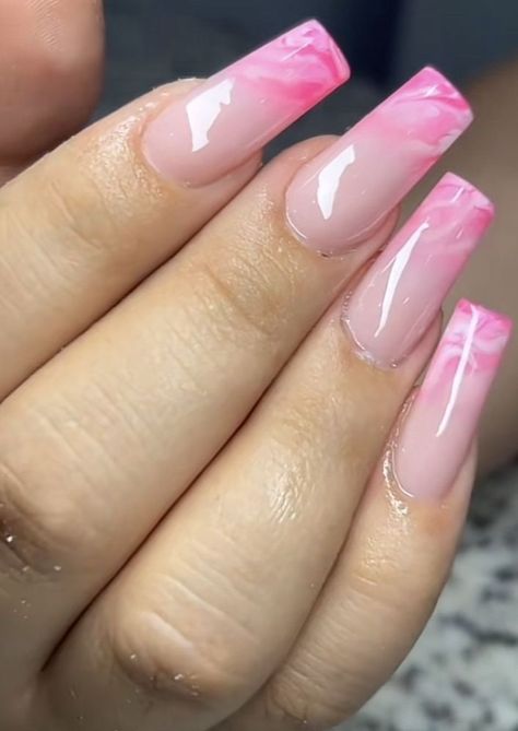 Cute Holiday Nails Summer, Summer Nail Inspo 2024 Square, Nail Ideas For Vacation, Pink Toe Nails, Holiday Acrylic Nails, Ombre Acrylic Nails, Simple Acrylic Nails, Girly Acrylic Nails, Classy Acrylic Nails