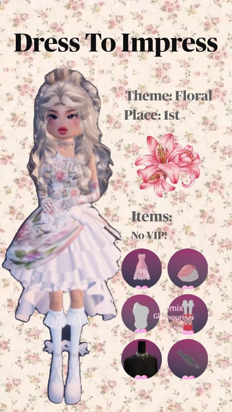 !! PLEASE DO NOT REPOST !! Twenties Outfit, Rococo Dress, Flora Dress, Floral Outfit, Themed Outfits, Rococo, Please Do, Dress To Impress, Floral Dress