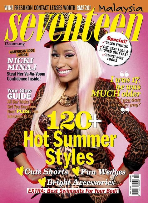 Nicky Manaj, Nicki Minaj Poster, Seventeen Magazine Covers, 2000s Posters, Y2k Magazine, 2000s Magazines, American Idol Judges, Nikki Minaj, Celebrity Magazines