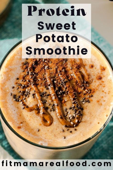 Roasted Whole Sweet Potatoes, Healthy Carbohydrates, Healthy Protein Smoothies, Berry Protein Smoothie, Sweet Potato Smoothie, Smoothie Protein, Protein Powder Smoothie, Sweet Potato Protein, Creamy Smoothies