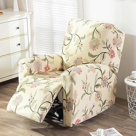 Family Room With Ugly Recliner, Slipcovers For Recliners, Old Couch Makeover Diy, Recliner Covers Slipcovers, Box Sofa, Wingback Chair Covers, Cat Scratching Furniture, Couch Slipcover, Recliner Chair Covers