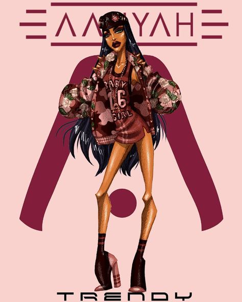 https://www.instagram.com/p/CKCH8lNDEUJ/?igshid=1do5wiq1x7k6x Noir Art, Aaliyah Haughton, Illustration Fashion Design, Illustration Fashion, Performance Outfit, Cute Pics, Aaliyah, Stage Outfits, Wallpaper Ideas