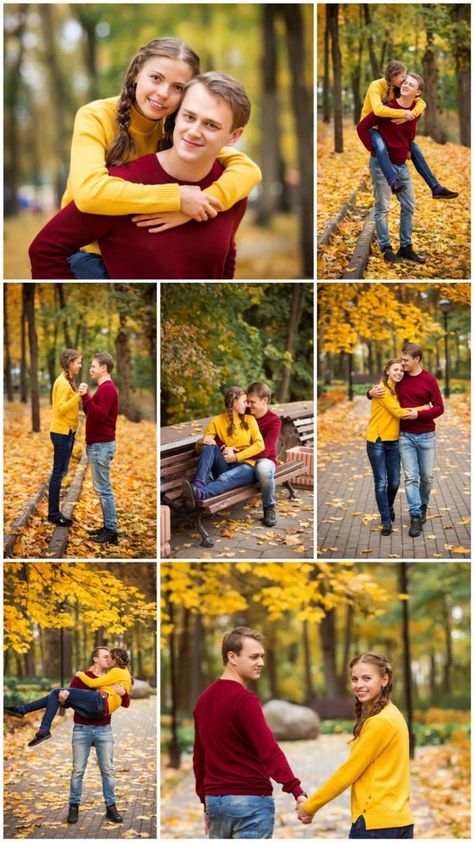 Autumn Photography Portrait, Engagement Photography Fall, Fall Couple Pictures, Fall Couple Photos, Fall Photo Shoot Outfits, Fall Couple, Fall Photo Shoot, Bride Photos Poses, Sibling Photos