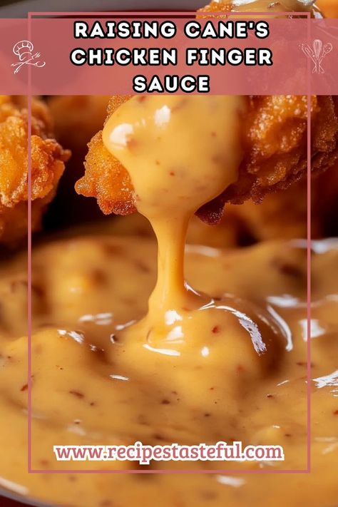 A classic recipe for the iconic sauce from Raising Cane's that pairs perfectly with chicken fingers, fries, and more. Chicken Finger Sauce, Chicken Finger, Canes Chicken, Raising Canes, Heinz Ketchup, Chicken Fingers, The Chicken, Classic Food, A Fan