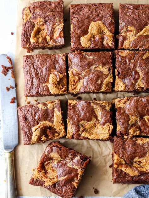 7 Layer Magic Cookie Bars, Peanut Butter Snacks Easy, Peanut Butter Brownies Recipe, Peanut Butter Swirl Brownies, Completely Delicious, Chocolate Peanut Butter Brownies, Baking Chips, Magic Cookie Bars, Swirl Brownies