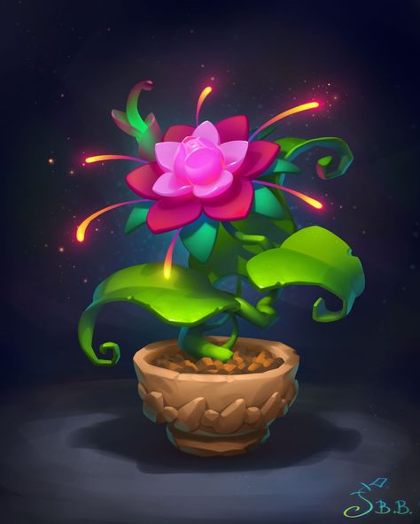 ArtStation - Magic flower, Vera Velichko Game Icon Design, Magic Flower, Flower Games, Plant Games, Props Concept, 2d Game Art, Casual Art, Fantasy Props, Game Props