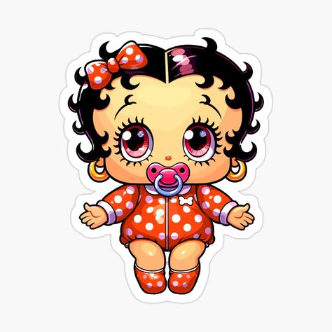 Get my art printed on awesome products. Support me at Redbubble #RBandME: https://www.redbubble.com/i/sticker/Vibrant-Baby-Betty-Boop-Design-by-Artbyminga/161787825.JCQM3?asc=u Baby Betty Boop, Betty Boop Baby, Design Sticker, Betty Boop, My Art, Awesome Products, Art Prints, Drawings, For Sale