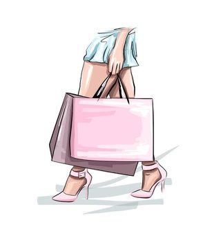 Shopping Pictures, Fashion Vector, Bag Illustration, Pop Art Girl, Wedding Bags, Stylish Women Fashion, Bags Logo, Shopping Tips, Reusable Shopping Bags