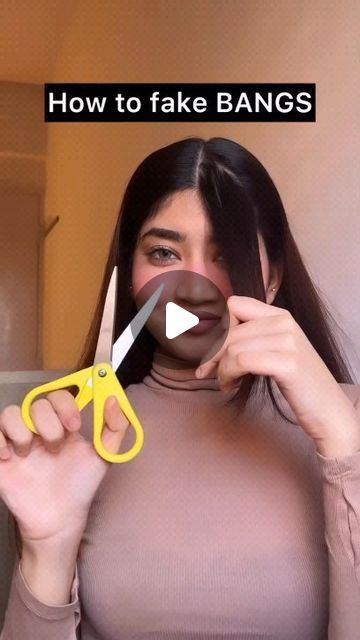 How To Do Fake Bangs, How To Fake Bangs, How To Make Bangs, Fake Bangs Tutorial, Faux Bangs, Fake Bangs, Side Bangs, Cute Hairstyles, Beauty Tips