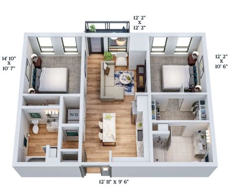 Floor Plans 2 Bedroom Apartment, Floorplan Apartment 2 Bedroom, Luxurious Apartment Floor Plan, Condo Layout Floor Plans 2 Bedroom, Apartment Layouts 2 Bedroom, 2 Bedroom Studio Apartment Floor Plans, Small Apartment 2 Bedroom, 2 Bedroom 2 Bath Apartment Plans, Two Bedroom Apartment Ideas