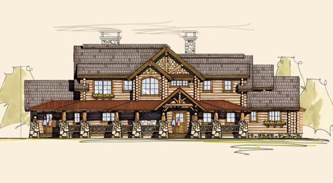 Glacier Camp | Luxury Timber Frame Homes | Rustic Home Designs Craftsmen Style Homes, Vacation House Plans, Log Cabin Designs, Log Siding, Mountain House Plans, Rustic Home Design, Craftsman Style House Plans, Vacation House, Timber Frame Homes