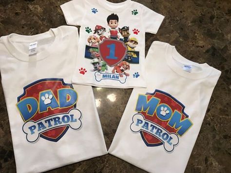 Paw Patrol Birthday Decorations, Paw Patrol Birthday Shirt, Paw Patrol Shirt, Paw Patrol Birthday Theme, Paw Party, Paw Patrol Birthday Cake, Matching Birthday Shirts, Family Birthday Shirts, Bro Sis