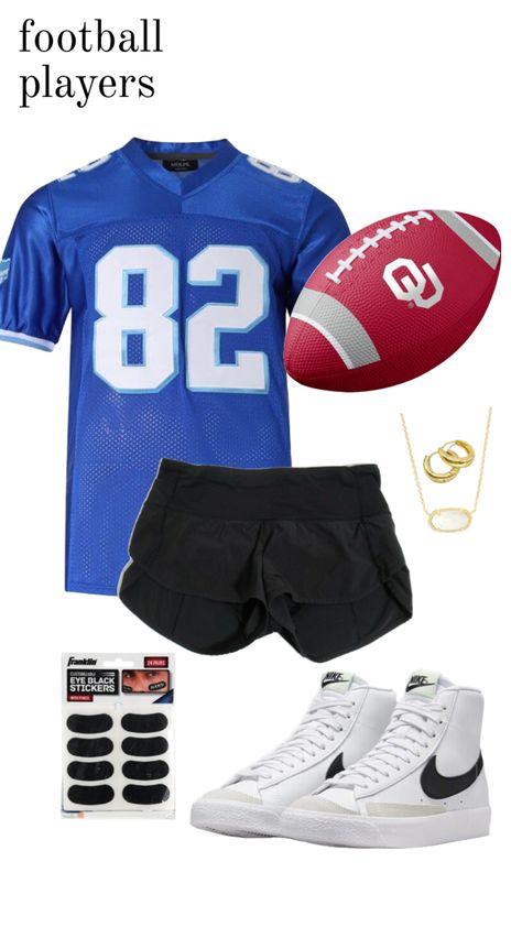 Football Coustems Halloween, Costume Theme Football Game, Girls Football Player Halloween Costume, Athletes Vs Mathletes Costume, Halloween Costume Shuffles, Football Costume For Women, Cute Football Halloween Costumes, Holloween Costume Ideas Duos Preppy, Football Jersey Halloween Costume