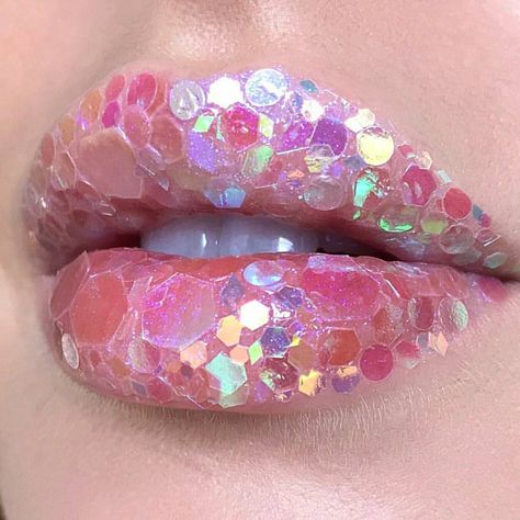 # Iridescent sequinned lips Nails London, Nikki Makeup, Makeup Illustration, Lip Art Makeup, Pink Mermaid, Popsugar Beauty, Mermaid Makeup, Lip Designs, Hot Lips