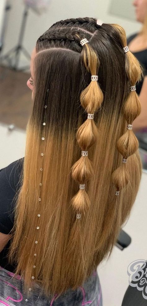 dutch braids, bubble braid half up, bubble braids, braided hairstyles Bubble Braid Hairstyles, Braided Bangs Hairstyles, Half Braided Hairstyles, Tan Skin Blonde Hair, Bubble Braid, Rave Hair, Braid Hairstyles, Braided Hairstyles Easy, Easy Hairstyles For Long Hair