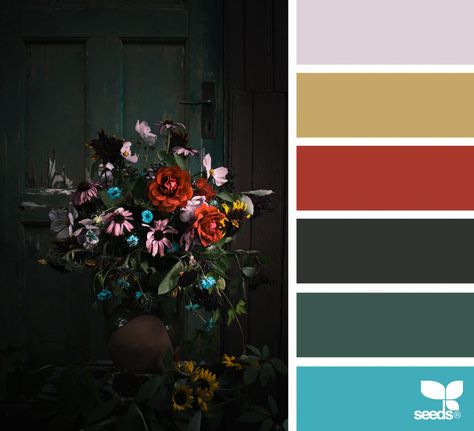 Flora Drama | design seeds | Bloglovin’ Design Seeds Color Palette, Seeds Color Palette, Design Seed, Seeds Color, Color Concept, Flower School, European Home Decor, Design Seeds, Color Palette Design