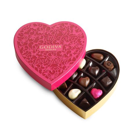 15 pc. Valentine's Day Chocolate Heart Box Chocolate San Valentin, Dark Chocolate Gift, Chocolate Valentine, Godiva Chocolatier, Dark Chocolate Candy, Truffle Gift, Heart Gift Box, Godiva Chocolate, Heart Shaped Chocolate