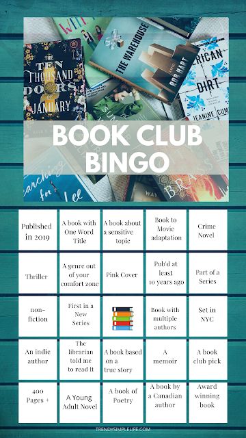 Book Club Activities For Adults, Reading Bingo Adults, Book Games Adults, Book Checklist Reading, Book Club Challenge, Book Bingo Challenge, Reading Bingo Challenge, Bingo Reading Challenge, Book Club Games