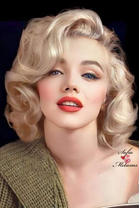 Marilyn Monroe-inspired Short Bombshell Waves Pinup Blonde Hair, 1950s Everyday Hairstyles, 20s Bob Hairstyles, 1960 Women Hair, 1950s Women’s Hairstyles, 50s Hair And Makeup 1950s, 1954 Hairstyles, Short Hair Retro Waves, Burlesque Hairstyles Short