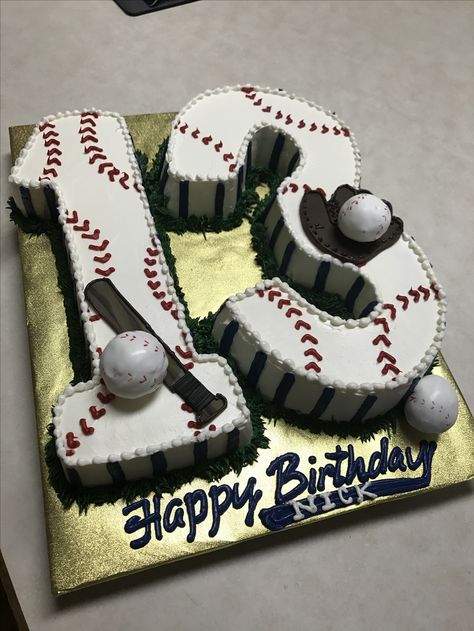 Baseball number cake with baseball cake pops Baseball Birthday Cake, Baseball Cakes, Baseball Cake Pops, Happy Birthday Nick, Baseball Birthday Cakes, Sports Cakes, Baseball Theme Birthday, Baseball Cake, 13 Birthday Cake