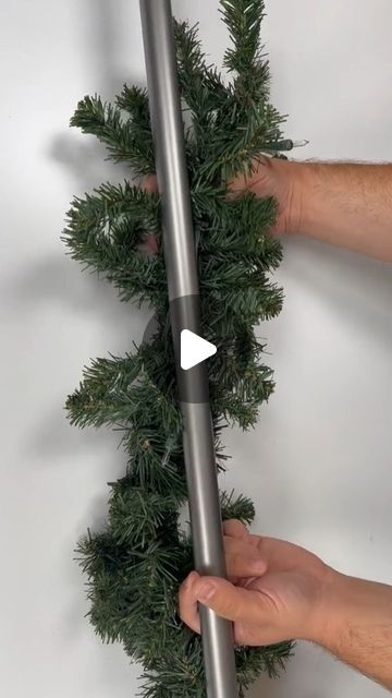 Hometalk on Instagram: "Wrap a tension rod with Christmas garland... 🎅🎄" Garland Christmas Decor Diy, Shower Rod Christmas Garland, Tension Rod Christmas Garland, Tinsel Garland Ideas, Tension Rod Garland, Christmas Garland Ideas Diy, Tension Rods, Ideas Navideñas, Garden Tool Storage