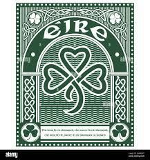 Irish Celtic design in vintage, retro style, and Celtic-style clover, illustration on the theme of St. Patricks day celebration Stock Vector Image & Art - Alamy Irish Illustration Art, Vintage Irish Art, Irish Poster Design, Irish Celtic Art, St Patrick's Day Graphic Design, Celtic Graphic Design, Irish Graphic Design, Celtic Illustration, Clover Illustrations