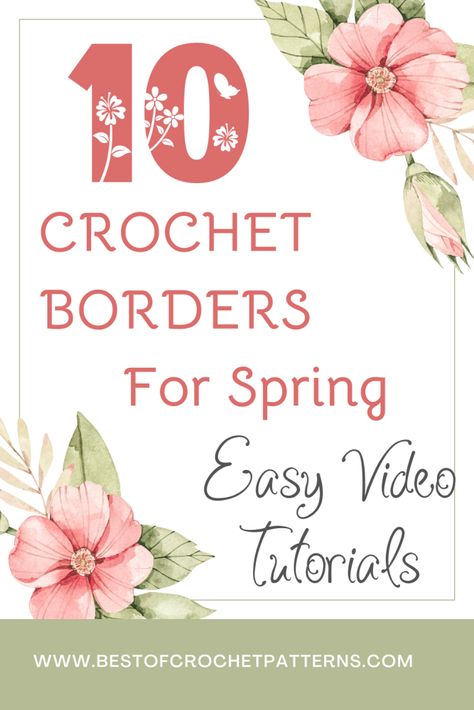 Embrace spring with easy crochet border patterns! Learn to add beautiful hearts, flowers, and more to your projects with the step-by-step video tutorials. Perfect for beginners looking to refresh their crochet work. Click to learn more! Crochet Flower Border Pattern, Crochet Flower Border, Easy Crochet Border, C2c Patterns, Crochet Border Patterns, Border Patterns, Progress Photos, Crochet Border, Crochet Flowers Easy