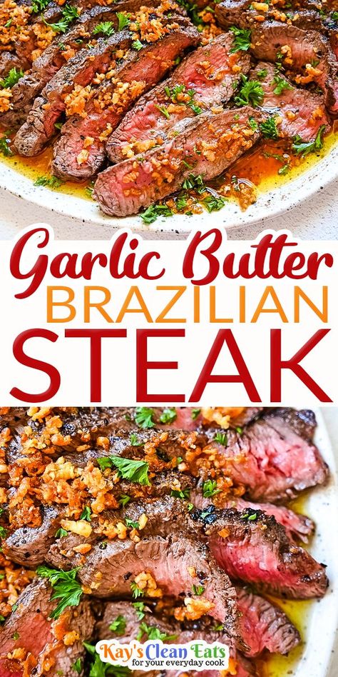 Brazilian Steak, Steak Dinner Recipes, Beef Steak Recipes, Grilled Steak Recipes, Usa Food, Favorite Recipes Dinner, Juicy Steak, Steak Recipe, Minced Meat