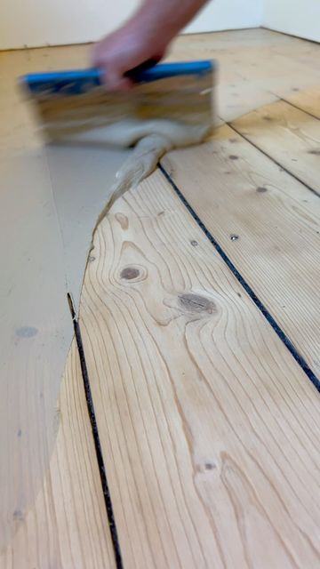 Floor Covering Ideas Cheap, How To Fill Cracks In Wood Floor, Wood Floor Restoration, Wood Floor Repair, Inexpensive Flooring, Timber Frame Joinery, Diy Wood Floors, Timber Floor, Old Wood Floors