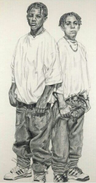 Kris Kross was an American hip hop duo formed in the early 1990s and consisting of Chris "Mac Daddy" Kelly and Chris "Daddy Mac" Smith. RIP Chris Kelly 💖 Sketch Things, Hop Aesthetic, Kneadable Eraser, Hip Hop Aesthetic, Kris Kross, Michael Jackson Drawings, Bbc Tv Series, Sketchbook Inspo, Color Drawing Art