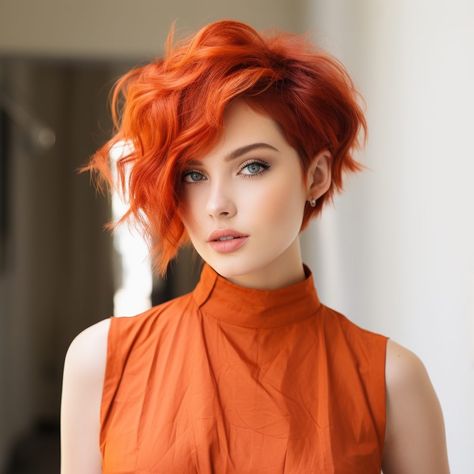 65 Gorgeous Short Red Haircuts to Try Right Now In 2024 Short Haircuts For Women Red Hair, Natural Looking Red Hair Color, Shag Red Hair, Fire Hair Color Short, Redhead Bob, Faded Red Hair, Short Colored Hair, Short Red Hairstyles, Short Hair Red