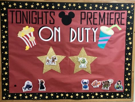 Whos On Duty Board Ra, Ra On Duty Board, Ra Duty Board Ideas, Ra Duty Board, Resident Assistant Boards, Disney Door Decs, Door Decs Ra, Disney Bulletin Boards, Residence Life Bulletin Boards