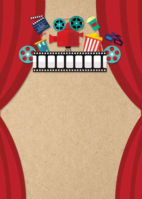 Movie night birthday party invitation | PosterMyWall Movies Poster Design, Bollywood Theme Invite, Bollywood Party Invite, Bollywood Theme Party Invitation, Diy Movie Night Decorations, Movie Invitation Template, Movie Night Pictures, Kids Movie Party, Movie Night Poster