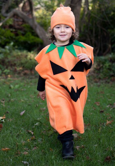 Jack-O-Lantern Costume DIY- Easy to Sew! - Gina Michele Kids Pumpkin Costume, Eagle Costume, Lantern Costume, Jack O Lantern Costume, Diy Haunted House Props, Ghost Halloween Costume, Diy Halloween Games, Pumpkin Halloween Costume, Easy Diy Costumes