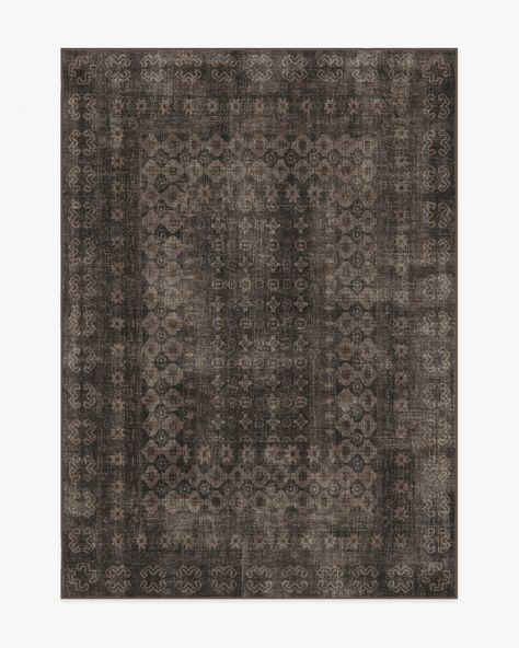 Cyrus Black Tufted Rug | Ruggable Moody Living Room Rug, Moody Area Rug, Area Rug Size Guide Living Room, Dark Rug Living Room, Studio Mcgee Rug, Area Rug Size Guide, Dark Area Rug, Burgundy Palette, Dark Rug