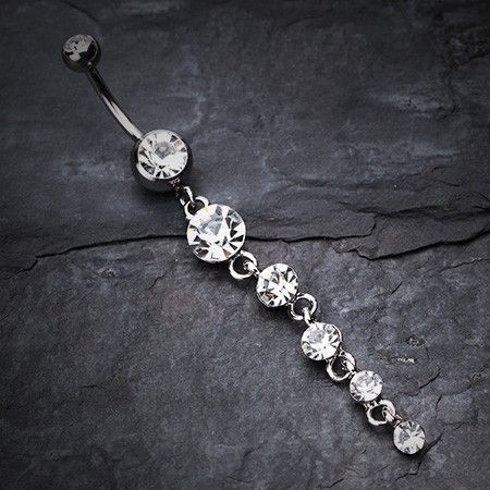 Crystalline Droplets Fall Belly Button Ring Cute Belly Rings, Bellybutton Piercings, Belly Button Piercing Jewelry, Belly Piercing Jewelry, Belly Piercing Ring, Belly Button Jewelry, Navel Jewelry, Belly Jewelry, Jewelry Tattoo