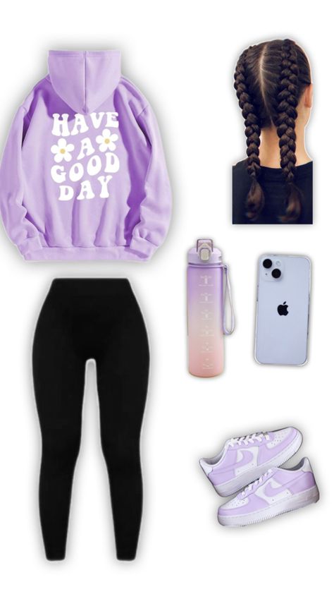 White Dunks, Purple And White, Birthday Outfit, Outfit Ideas, Purple, Birthday, White