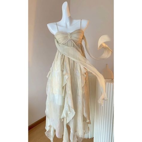 Just found this amazing item on AliExpress. Check it out! C$35.60 41％ Off | 2023 Summer Women Beach Long Sundress Suspenders Vintage Backless Ruffles Fairy Dress Elegant Holiday Beach Romantic Party Dress Backless Dress Vintage, Beige Ruffle Dress, Beige Beach Dress, Vintage Ruffle Dress, Long Flowy Dress Aesthetic, Fairycore Prom Dress, Fairy Garden Dress, Flowy Fairy Dress, Long Fairy Dress