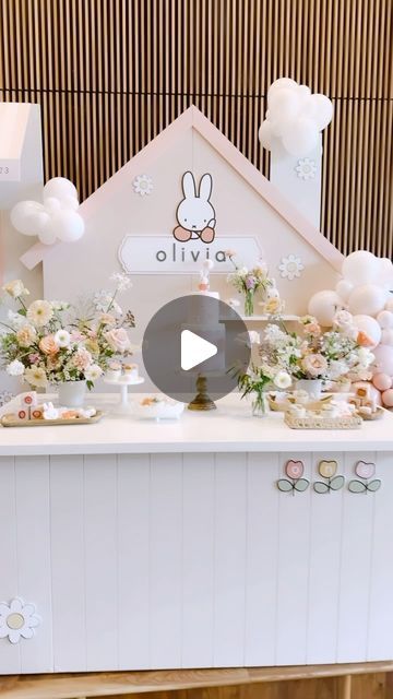 Miffy Party Decoration, Miffy Theme Birthday Party, Miffy Birthday Party, Miffy Birthday, Miffy Party, Bunny Themed Birthday Party, Miffy Cake, Bunny 1st Birthday, 22nd Bday