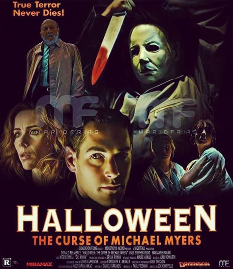 Halloween The Curse Of Michael Myers, Halloween 6 The Curse Of Michael Myers, Michael Myers Movie, Michael Myers Movies, Michael Myers Memes, Halloween Movie Poster, Halloween Films, Michael Myers Art, Halloween Franchise