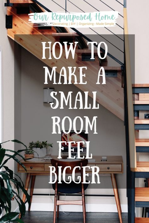 How To Make A Small Room Feel Bigger, Small Room Feel Bigger, Accessorizing Tips, Make A Room Feel Bigger, Recessed Can Lights, Under Tv, Big Room, Bookshelves In Living Room, Console Table Decorating