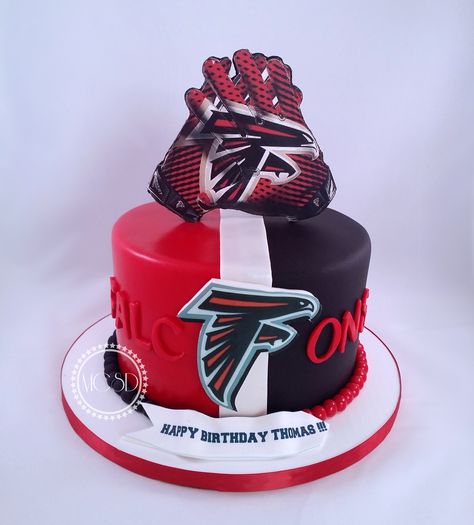 Atlanta Falcons Cake Atlanta Falcons Cake, Atlanta Braves Cake, Georgia Bulldogs Cake, Falcons Cake, Brave Cakes, Atlanta Falcons Logo, Ladybug Cakes, Sports Themed Cakes, Owl Cakes