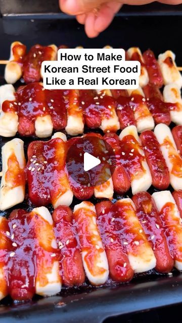 Crazy Korean Cooking on Instagram: "Written recipe & full recipe video in bio link. Try one of these delicious Korean street foods at home!  Thanks to @webergrills Genesis Full Griddle Insert, we recreated the Korean street food experience for our whole extended family. We made sotteok-sotteok (spicy rice cake & sausage), dak-kochi (Korean spicy chicken), Korean street toast and Eomuktang (fish cake soup). It was so much fun and of course bussin!   #Webergrills #weber #koreanfood #streetfood #griddle #ad" Crazy Korean Cooking, Korean Sausage Recipe, Korean Sausage, Fish Cake Soup, Korean Street Toast, Korean Spicy Chicken, Spicy Rice Cake, Foods At Home, Korean Street Food Recipes