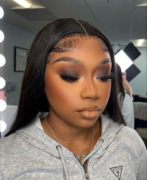 Black Makeup Looks Eyeshadows, Good Morning February, Logan Nicole, Black Wedding Makeup, Black Makeup Looks, Birthday Makeup Looks, Dewy Makeup Look, Soft Eye Makeup, Natural Glam Makeup