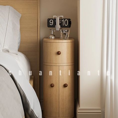 Smarter Shopping, Better Living! Aliexpress.com Tall Side Tables Bedroom, Narrow Nightstand Ideas, Round Night Stand Bedside Tables, Small Side Table Decor, Small Nightstand Ideas, Tall Bedside Tables, Narrow Nightstands, Small Bedside Table Ideas, Small Bed Side Table